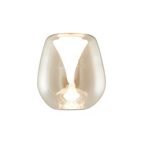 M8944  Andromeda 12cm Wine (B) Glass Shade, Amber With Inner Frosted Funnel